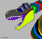 Dibujo Esqueleto tiranosaurio rex pintado por guillem