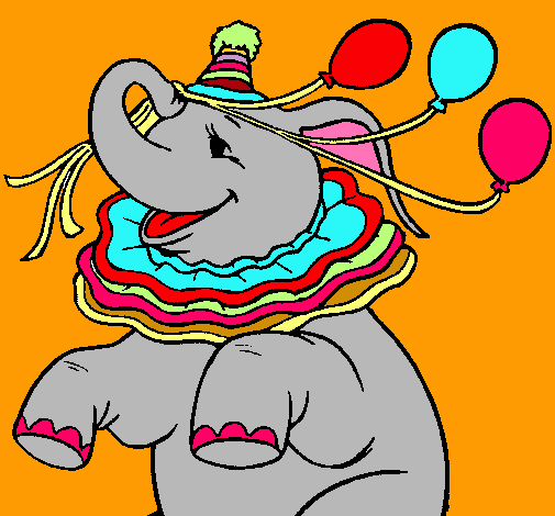 Elefante con 3 globos