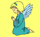 Dibujo Ángel orando pintado por catalinar