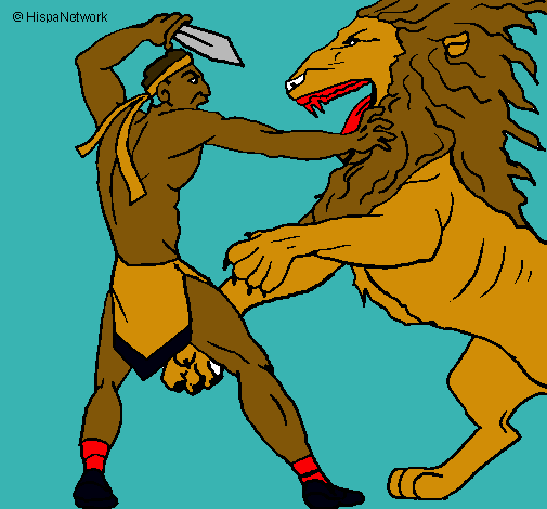 Gladiador contra león