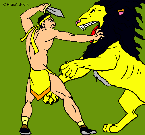 Gladiador contra león