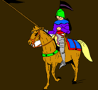 Dibujo Jinete a caballo pintado por pispilas