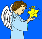 Dibujo Ángel y estrella pintado por macasu