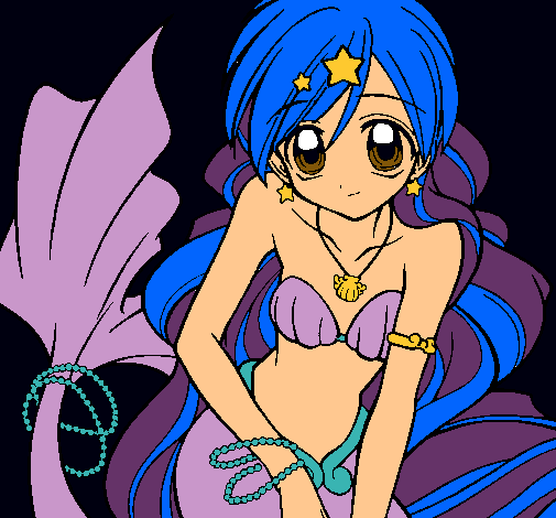 Dibujo Sirena pintado por lerelele