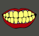 Dibujo Boca y dientes pintado por Barackito