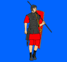 Dibujo Soldado romano pintado por credits98p