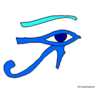 Dibujo Ojo Horus pintado por V1C71N1