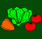 Dibujo Verduras pintado por karito