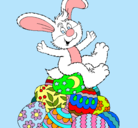 Dibujo Conejo de Pascua pintado por jane
