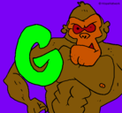 Dibujo Gorila pintado por luchia 
