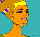 Dibujo Busto de Nefertiti pintado por aldu