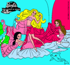 Dibujo Barbie con sirenas pintado por PAAAAAAAAAAAAAA