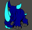 Dibujo Rinoceronte II pintado por saul
