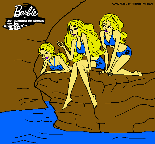 Barbie y sus amigas sentadas