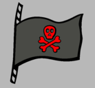 Dibujo Bandera pirata pintado por riikii