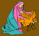 Dibujo Nacimiento del niño Jesús pintado por michelle12