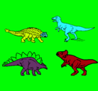 Dibujo Dinosaurios de tierra pintado por danos