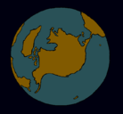 Dibujo Planeta Tierra pintado por dael