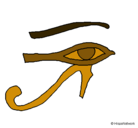 Dibujo Ojo Horus pintado por airbone