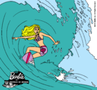 Dibujo Barbie practicando surf pintado por thebest