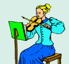 Dibujo Dama violinista pintado por tere