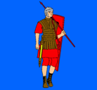 Dibujo Soldado romano pintado por SUPERMASCOTAS