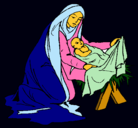 Dibujo Nacimiento del niño Jesús pintado por CristoReyRulay