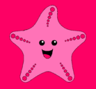 Dibujo Estrella de mar pintado por estrella