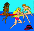 Dibujo Barbie y sus amigas pintado por EstHeeR