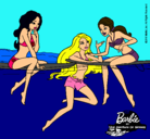 Dibujo Barbie y sus amigas pintado por lamodelo