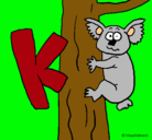 Dibujo Koala pintado por salut