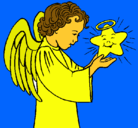 Dibujo Ángel y estrella pintado por Alejandro5