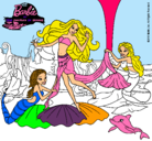 Dibujo Barbie con sirenas pintado por Camprokera