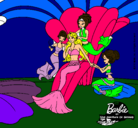 Dibujo Barbie princesa sirena pintado por tamarita