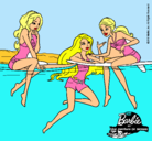 Dibujo Barbie y sus amigas pintado por telmo