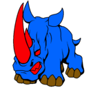 Dibujo Rinoceronte II pintado por banesa