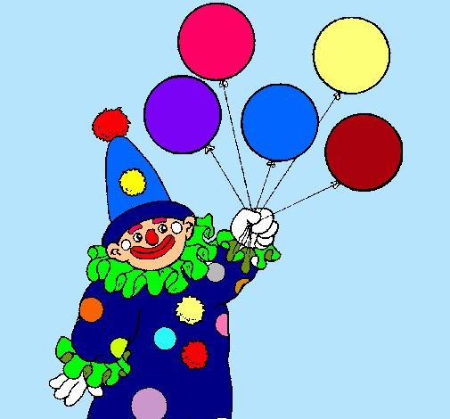 Payaso con globos