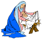 Dibujo Nacimiento del niño Jesús pintado por yris