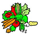 Dibujo verduras pintado por yesenia