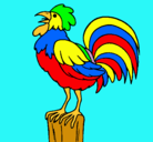 Dibujo Gallo cantando pintado por 1234567890