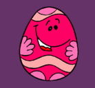 Dibujo Huevo de pascua feliz pintado por Osito