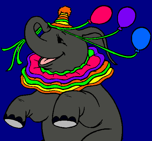 Elefante con 3 globos