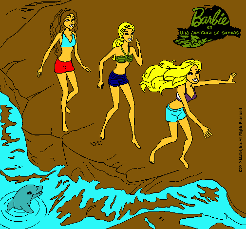 Barbie y sus amigas en la playa