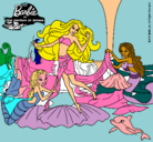 Dibujo Barbie con sirenas pintado por imanelove