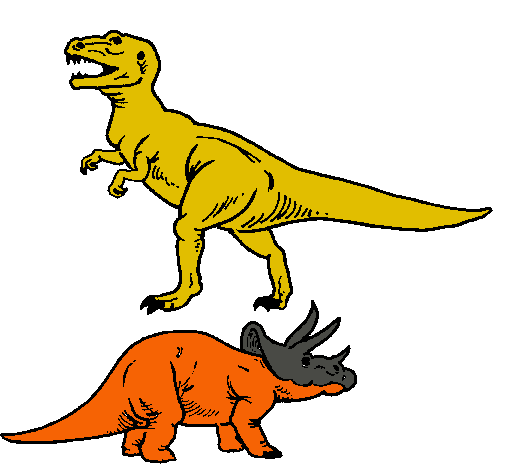 Triceratops y tiranosaurios rex