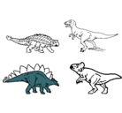 Dibujo Dinosaurios de tierra pintado por raul
