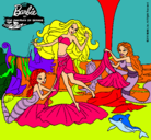 Dibujo Barbie con sirenas pintado por DeNySuKa