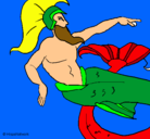 Dibujo Poseidón pintado por michelle12