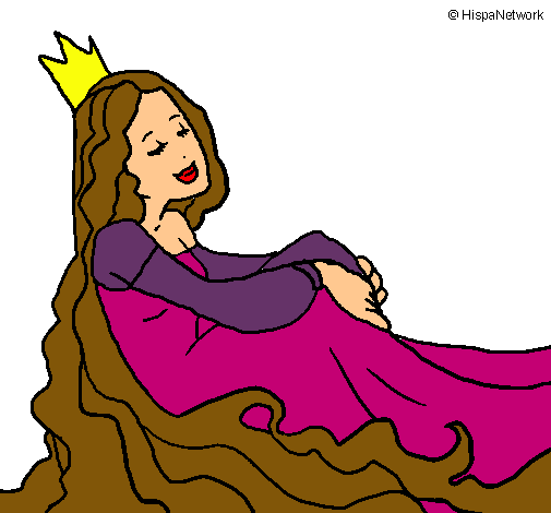 Dibujo de Princesa relajada pintado por Colores en  el día  06-12-10 a las 16:11:48. Imprime, pinta o colorea tus propios dibujos!