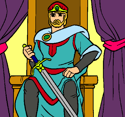 Dibujo Caballero rey pintado por manelet